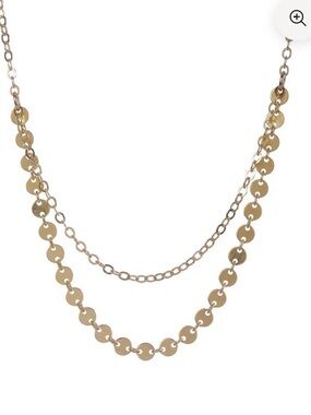 Delicate Gold Layered Disc Necklace for Women